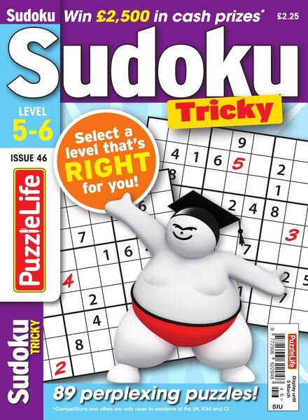 PuzzleLife Sudoku Tricky – Issue 46 – February 2020 Cover
