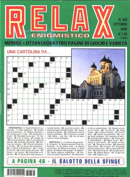 Relax Enigmistico – Ottobre 2006 Cover