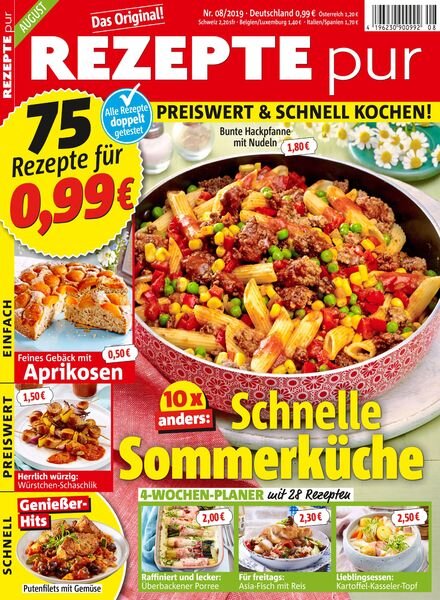 Rezepte pur – August 2019 Cover