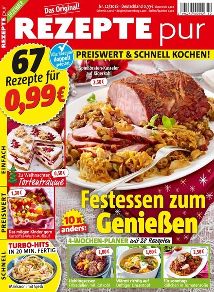 Rezepte pur – Dezember 2018 Cover