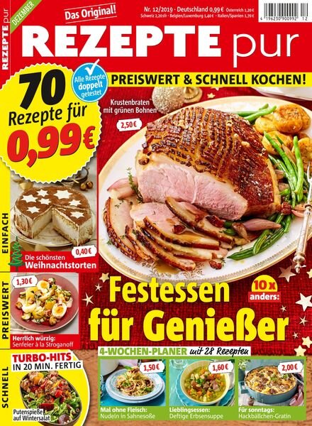 Rezepte pur – Dezember 2019 Cover