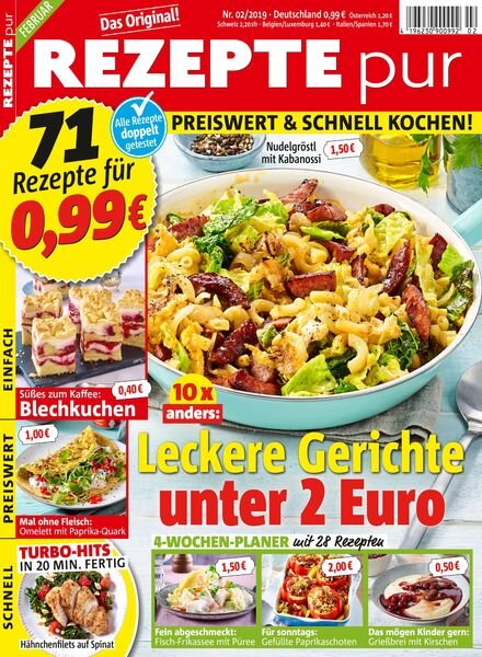 Rezepte pur – Februar 2019 Cover