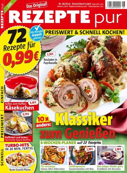 Rezepte pur – Juni 2019 Cover
