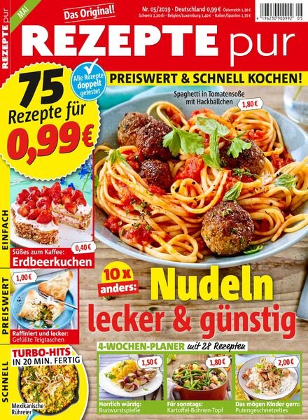 Rezepte pur – Mai 2019 Cover