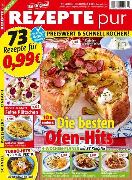 Rezepte pur – November 2018 Cover