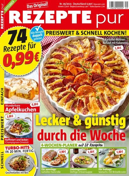 Rezepte pur – September 2019 Cover