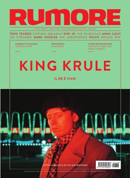 Rumore – Marzo 2020 Cover
