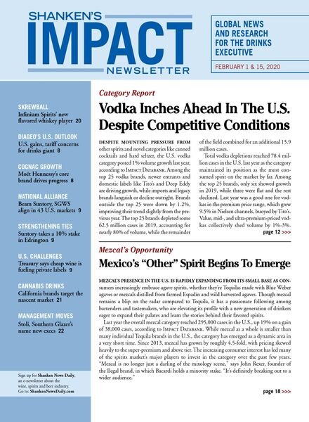 Shanken’s Impact Newsletter – February 2020 Cover