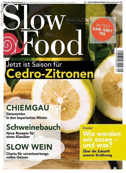 Slow Food Magazin – Februar-Marz 2020 Cover