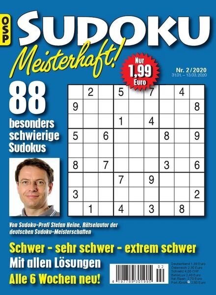 Sudoku Meisterhaft – Nr.2, 2020 Cover