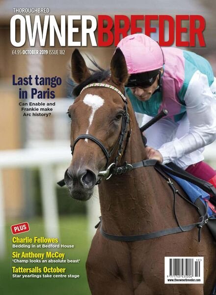 Thoroughbred Owner Breeder – Issue 182 – October 2019 Cover