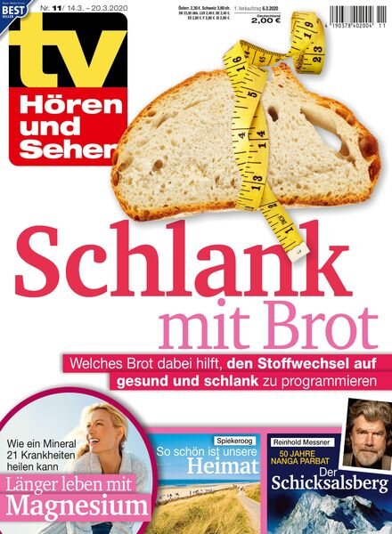 TV HOren und Sehen – 14 Marz 2020 Cover