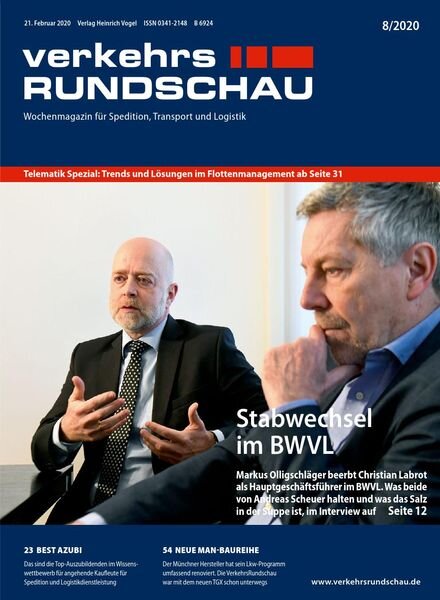 VerkehrsRundschau – 17 Februar 2020 Cover