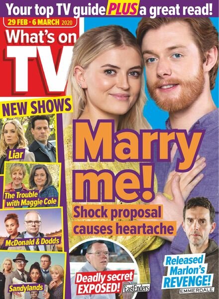 What’s on TV – 29 February 2020 Cover