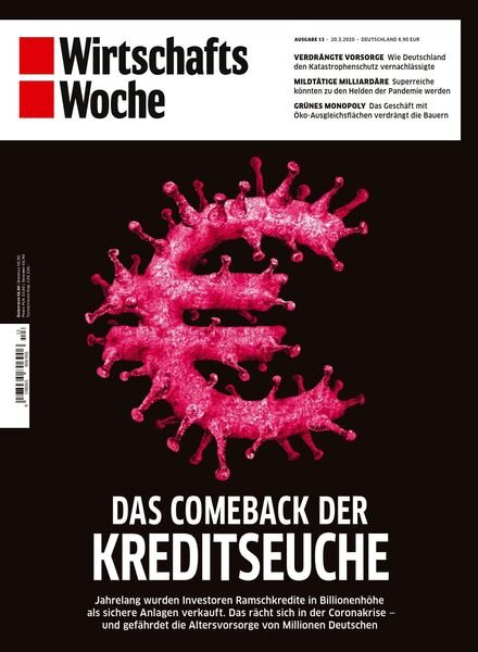 Wirtschaftswoche – 20 Marz 2020 Cover