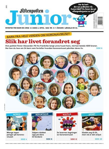 Aftenposten Junior – 31 mars 2020 Cover