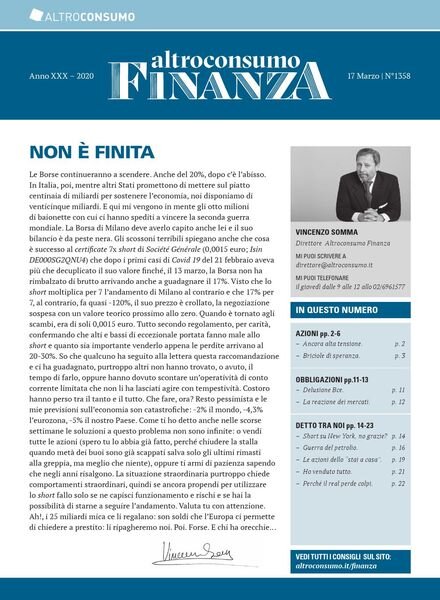Altroconsumo Finanza – 17 Marzo 2020 Cover