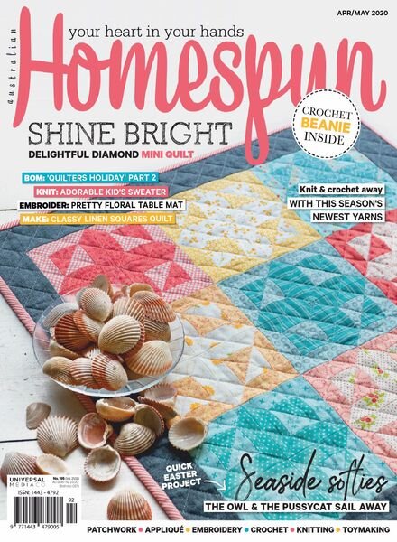 Australian Homespun – April 2020 Cover