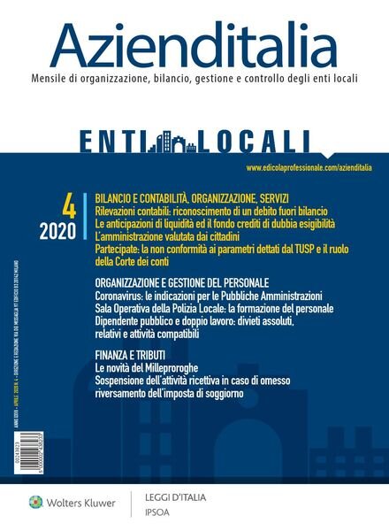 Azienditalia – Aprile 2020 Cover
