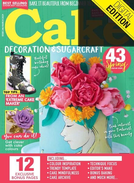 Cake Decoration & Sugarcraft – Issue 246 – March 2019 Cover