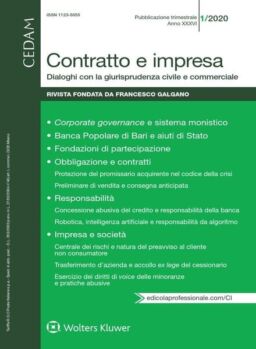 Contratto e Impresa – Gennaio 2020