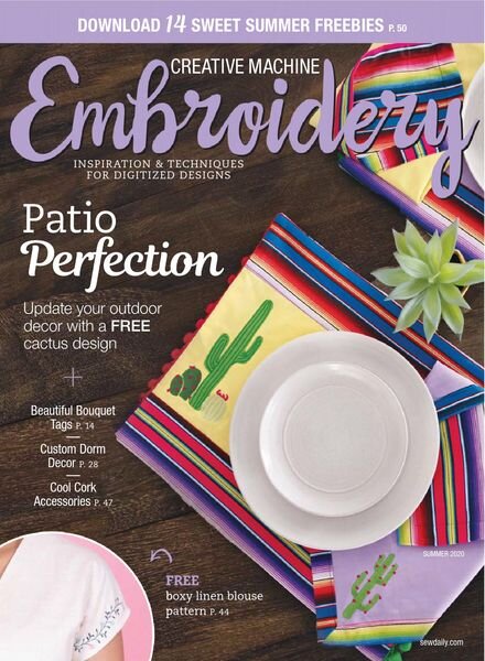 Creative Machine Embroidery – March 2020 Cover