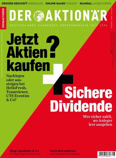 Der Aktionar – 08 April 2020 Cover