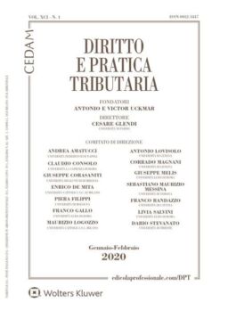 Diritto e Pratica Tributaria – Gennaio-Febbraio 2020