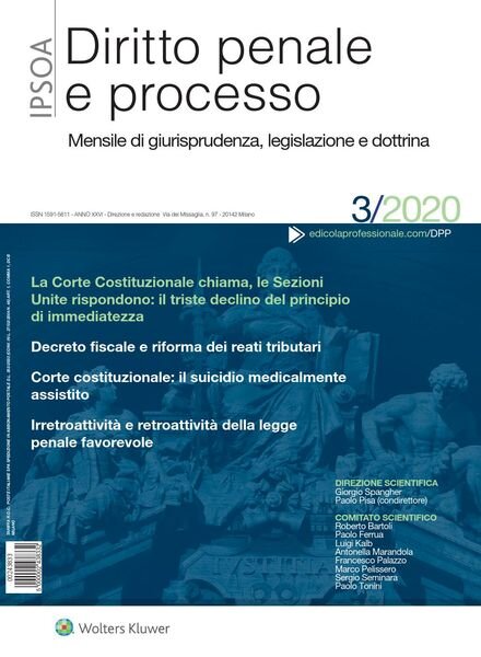 Diritto Penale e Processo – Marzo 2020 Cover
