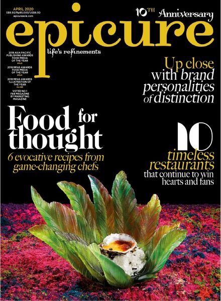 epicure Singapore – April 2020 Cover