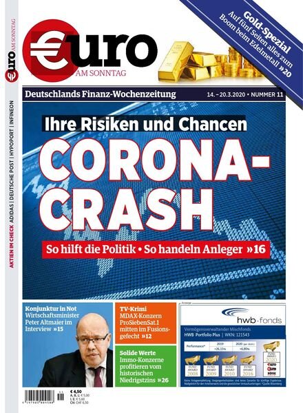 Euro am Sonntag – 14 Marz 2020 Cover