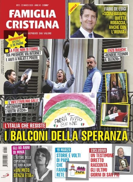 Famiglia Cristiana – 22 Marzo 2020 Cover