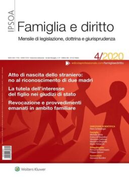 Famiglia e Diritto – Aprile 2020