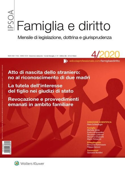 Famiglia e Diritto – Aprile 2020 Cover