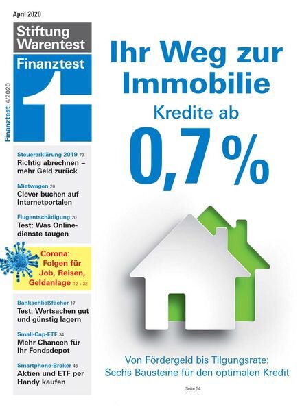Finanztest – April 2020 Cover