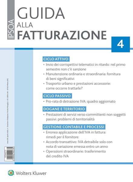 Guida alla Fatturazione – Aprile 2020 Cover