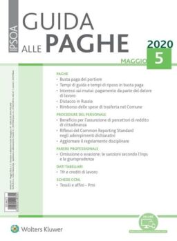 Guida alle paghe – Maggio 2020