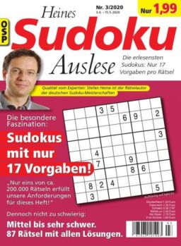 Heines Sudoku Auslese – Nr.3 2020