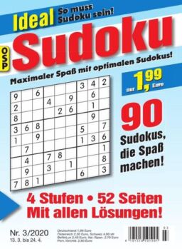 Ideal Sudoku – 13 Marz 2020