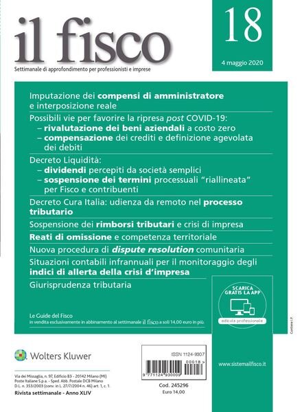 il fisco – 4 Maggio 2020 Cover