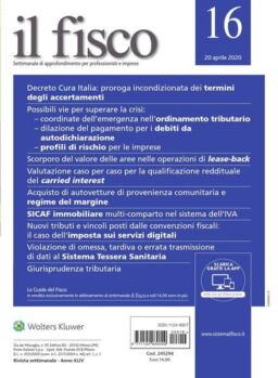 il fisco N.16 – 20 Aprile 2020