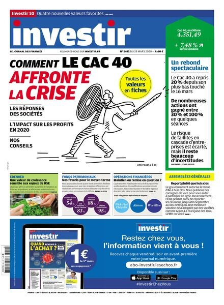 Investir – 28 Mars 2020 Cover