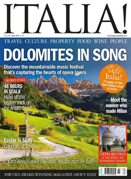 Italia! Magazine – April 2020 Cover