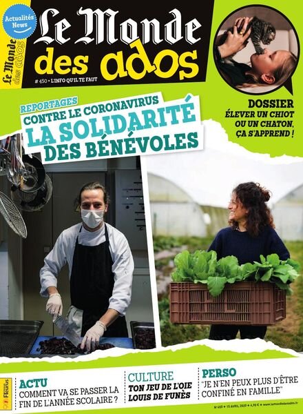 Le Monde des Ados – 15 avril 2020 Cover