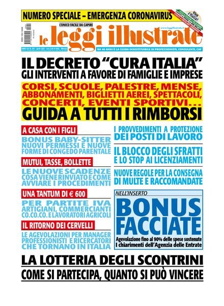 Leggi Illustrate – Aprile 2020 Cover
