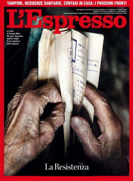 L’Espresso – 26 aprile 2020 Cover