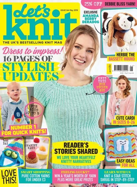 Let’s Knit – Issue 144 – May 2019 Cover