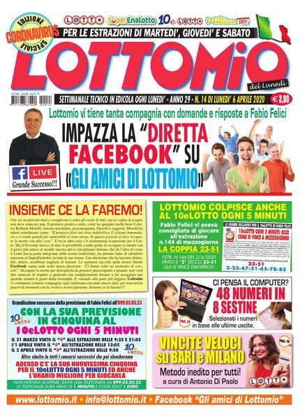 Lottomio del Lunedi – 6 Aprile 2020 Cover