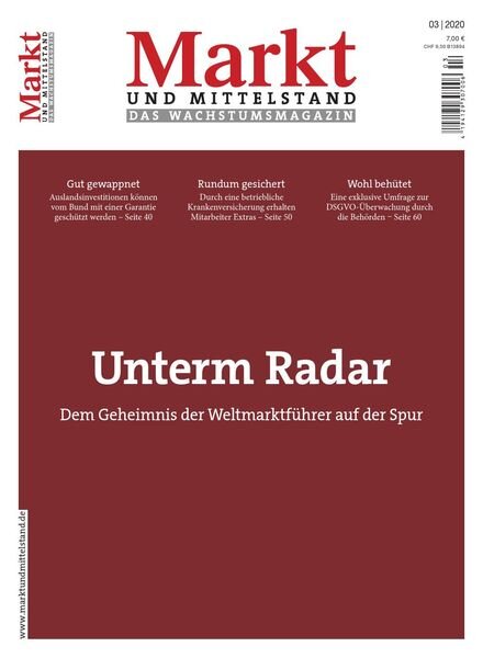 Markt und Mittelstand – Marz 2020 Cover