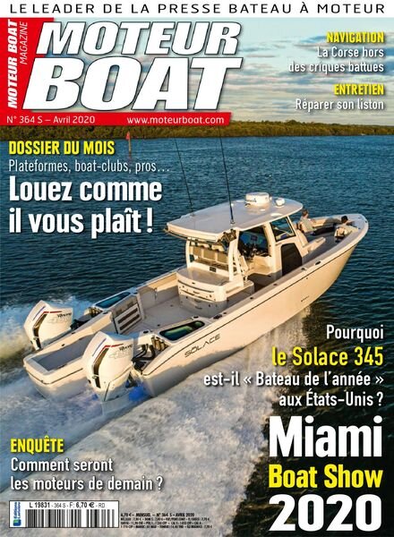 Moteur Boat – avril 2020 Cover